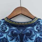 Italy Soccer Jersey x Versace Blue Special Edition Custom Shirt 2022