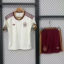 Spain Soccer Jersey Away Kids Kit Jersey+Shorts World Cup 2026