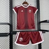 Qatar Soccer Jersey Home Kids Kit Jersey+Shorts World Cup 2026