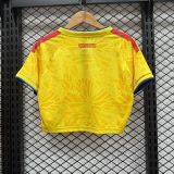 Colombia Soccer Jersey Women's Home Crop Top World Cup 2026