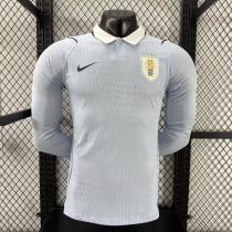 Uruguay Authentic Soccer Jersey Home Long Sleeve Shirt World Cup 2026