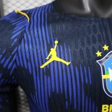 Brazil Authentic Soccer Jersey Away Long Sleeve Shirt World Cup 2026