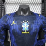 Brazil Authentic Soccer Jersey Away Long Sleeve Shirt World Cup 2026
