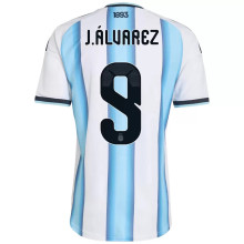 J.ÁLVAREZ #9 Argentina Authentic Soccer Jersey Home Shirt World Cup 2026