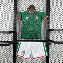 Mexico Soccer Jersey Home Kids Kit Jersey+Shorts World Cup 2026