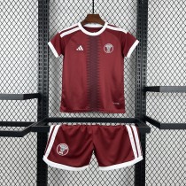 Qatar Soccer Jersey Home Kids Kit Jersey+Shorts World Cup 2026