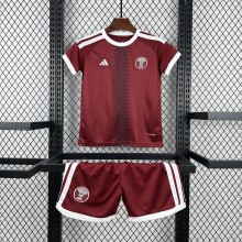 Qatar Soccer Jersey Home Kids Kit Jersey+Shorts World Cup 2026