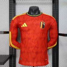 Belgium Authentic Football Jersey Home Long Sleeve Shirt World Cup 2026