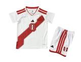 Peru Soccer Jersey Home Kids Kit Jersey+Shorts World Cup 2026