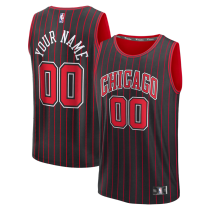 Men's Chicago Bulls Fanatics Black Fast Break Custom Jersey - Icon Edition
