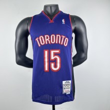 Embroidered MN Retro Jersey Raptors 99/00 Season Black Purple No. 15 Carter