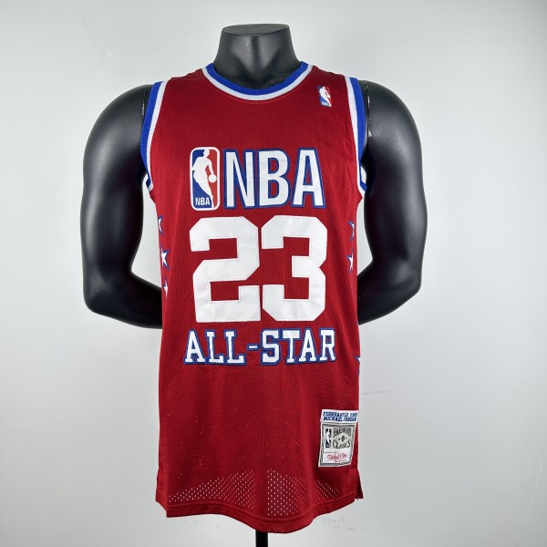 Embroidered MN Retro Jersey All Star 03 Season Red No. 23 Jordan