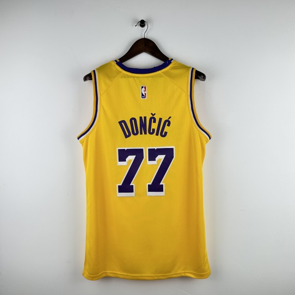 Embroidered Lakers round neck yellow number 77 Eastern č i ć