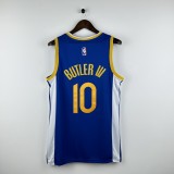 Embroidered Warriors V-neck Blue No. 10 Butler