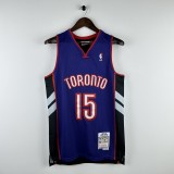 Embroidered MN Retro Jersey Raptors 99/00 Season Black Purple No. 15 Carter