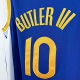 Embroidered Warriors V-neck Blue No. 10 Butler