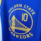Embroidered Warriors V-neck Blue No. 10 Butler