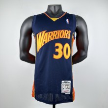 Embroidered MN retro jersey Warriors 09/10 season navy blue No. 30 Curry