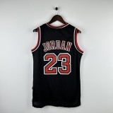 Embroidered MN Retro Jersey Bulls 97/98 Season Black No. 23 Jordan