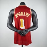 Embroidered MN Retro Jersey Rockets 04/05 Season Red No.1 McGrady