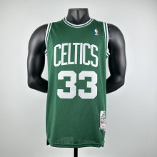 Embroidered MN Retro Jersey Celtics 85/86 Season Green No. 33 Bird