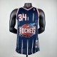 Embroidered MN Retro Jersey Rockets 96/97 Season 34 Olajuwon