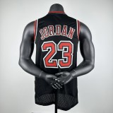 Embroidered MN Retro Jersey Bulls 97/98 Season Black No. 23 Jordan
