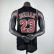 Embroidered MN Retro Jersey Bulls 97/98 Season Black No. 23 Jordan