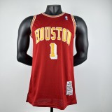 Embroidered MN Retro Jersey Rockets 04/05 Season Red No.1 McGrady