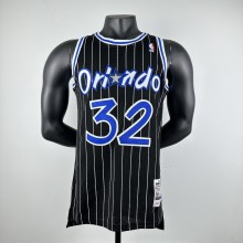 Embroidered MN Retro Jersey Magic 94/95 Season Striped Black 32 O'Neal