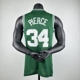  Embroidered MN Retro Jersey Celtics 07/08 Season Green No. 34 Paul Pierce
