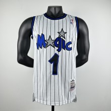 Embroidered MN Retro Jersey Magic Team 03/04 Season White No.1 McGrady