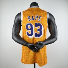Embroidered BAPE&MN Retro Jersey Lakers Ape Head