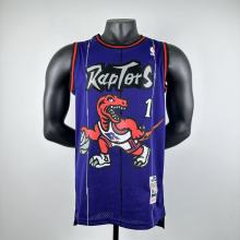 Embroidered MN Retro Jersey Raptors 98/99 Season Purple No.1 McGrady