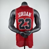 Embroidered MN Retro Jersey Bulls 84/85 Season Rookie Red No. 23 Jordan