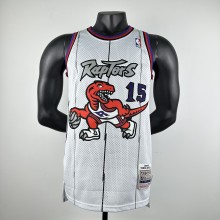 Embroidered MN Retro Jersey Raptors 98/99 Season White No. 15 Carter