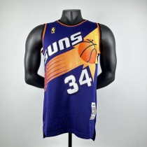 Embroidered MN Retro Jersey Suns 92/93 Season Purple 34 Barkley