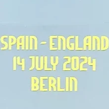 2024 UEFA EUROPEAN Final Font SPAIN-ENGLAND 14 JULY 2024 BERLIN 西班牙用 (You can buy it Or tell me to print it on the Jersey