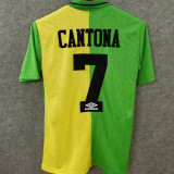 1992-1994 M Utd Yellow And Green Retro Soccer Jersey