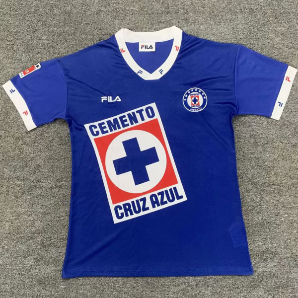 1996 Cruz Azul Home Blue Retro Soccer Jersey