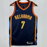2025 KC Thunder HOLMGREN #7 Black City Edition NBA Jerseys