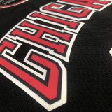 Bulls Jordan #23 Black NBA Jerseys Hot Pressed