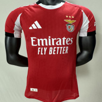 2025/26 Benfica Home Red Player Version Soccer Jersey 领前是白色