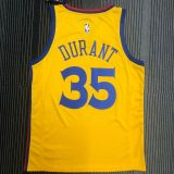 2018 Warriors DURANT #35 The Bay NBA Jerseys Hot Pressed