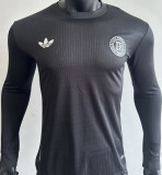 2025 Germany 125Th Black Player Version Long Sleeve Soccer Jersey