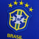 2004/06 Brazil Away Blue Retro Soccer Jersey