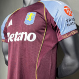 2025/26 Aston Villa Home Player Version Soccer Jersey