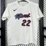 2025 Miami HEAT BUTLER #22 White High Quality Casual T-Shirt  T149