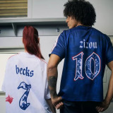 zizou #10 France Blue Special Edition Retro Style Fans Jersey
