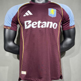 2025/26 Aston Villa Home Player Version Soccer Jersey